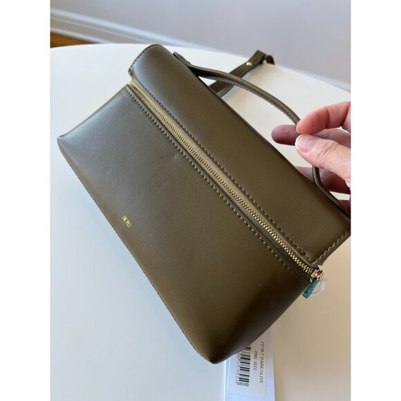 NWT JW PEI Thea Top Handle Bag Dark Olive Vegan Leather - Picture 2 of 11